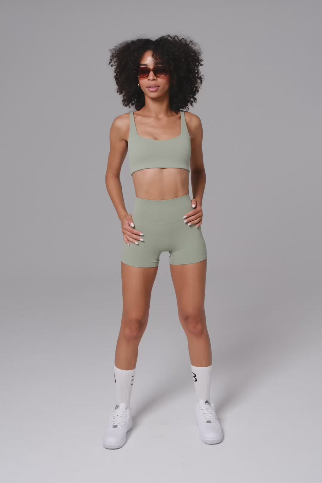 Camila Scrunch Shorts - Sage (FINAL SALE)