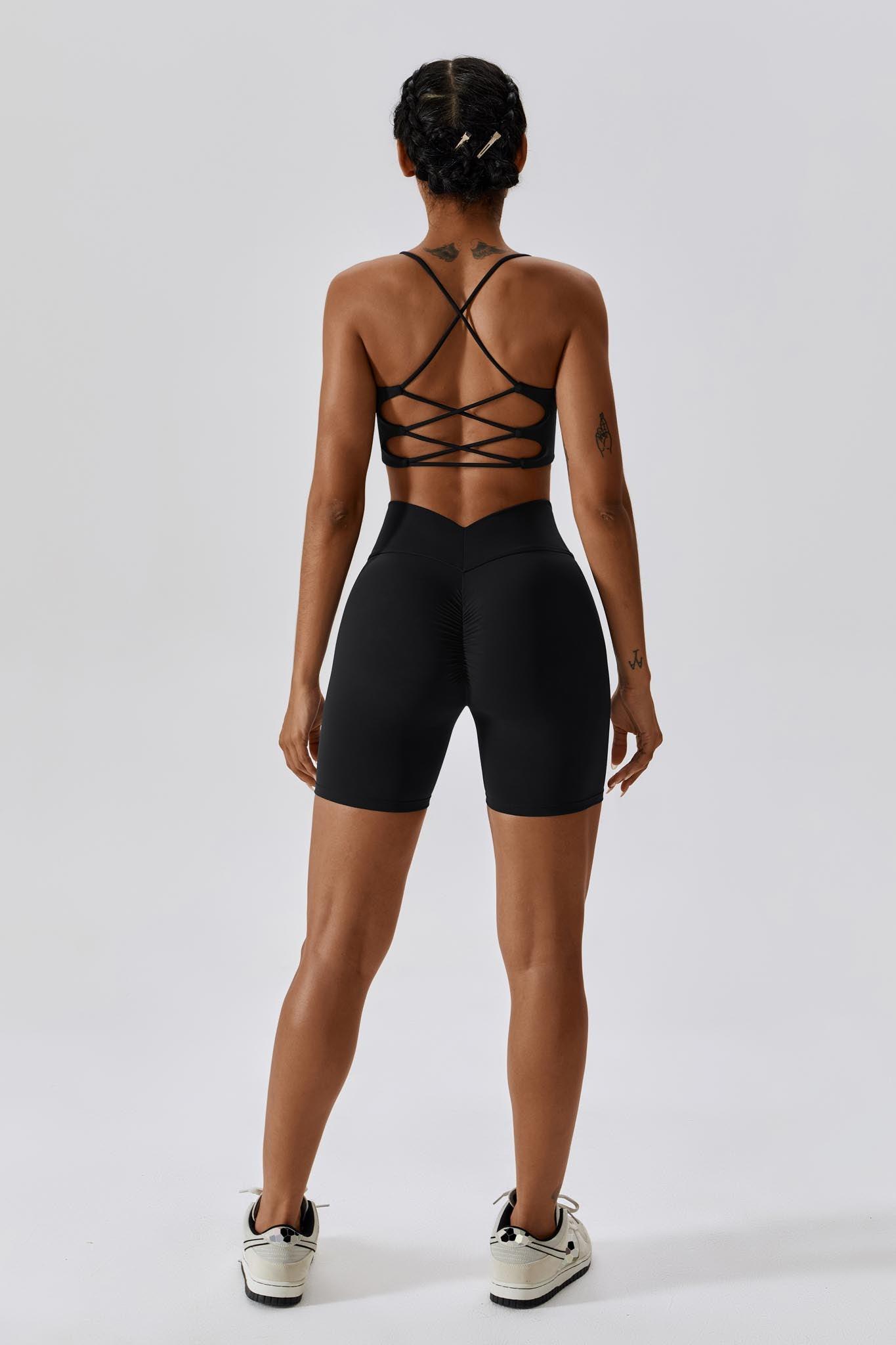 Serenity Minimalistic Sports Bra - Black - BOTA Official