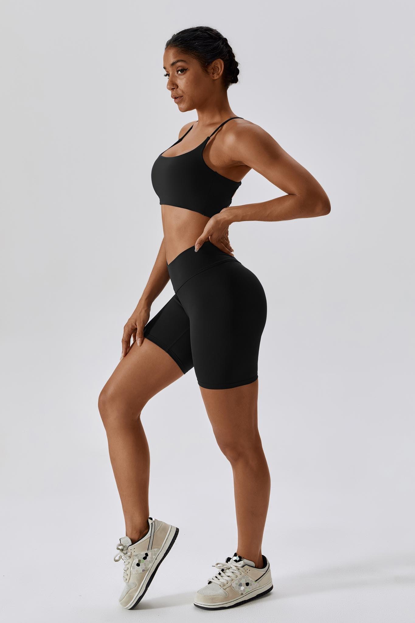 Serenity Minimalistic Sports Bra - Black - BOTA Official