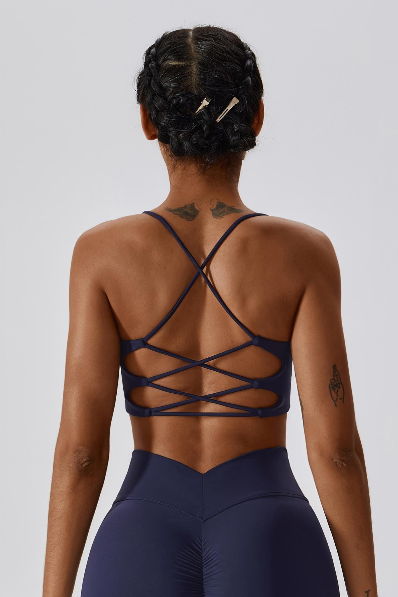 Serenity Minimalistic Sports Bra - Navy (FINAL SALE) - BOTA Official