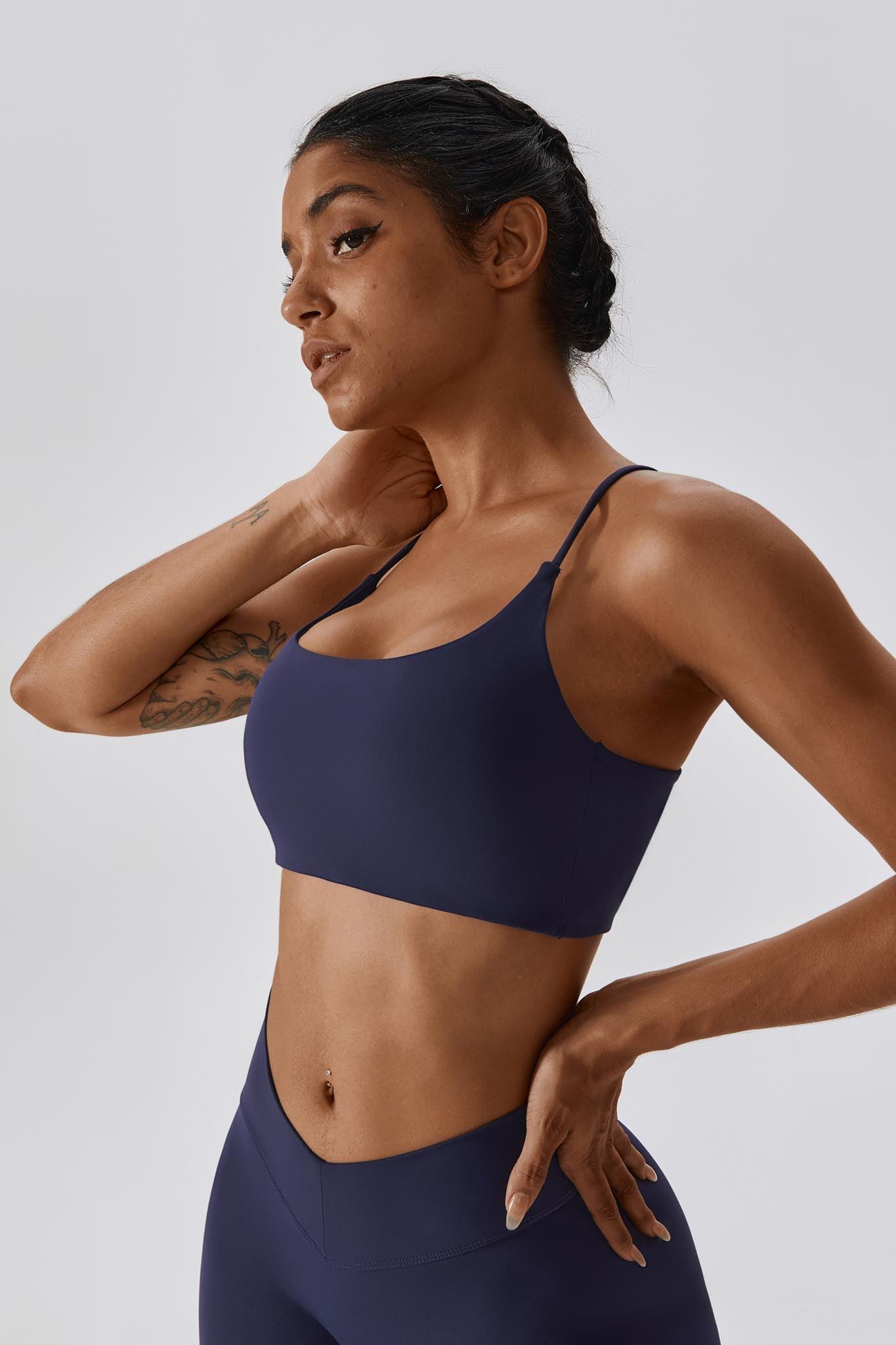 Serenity Minimalistic Sports Bra - Navy (FINAL SALE) - BOTA Official