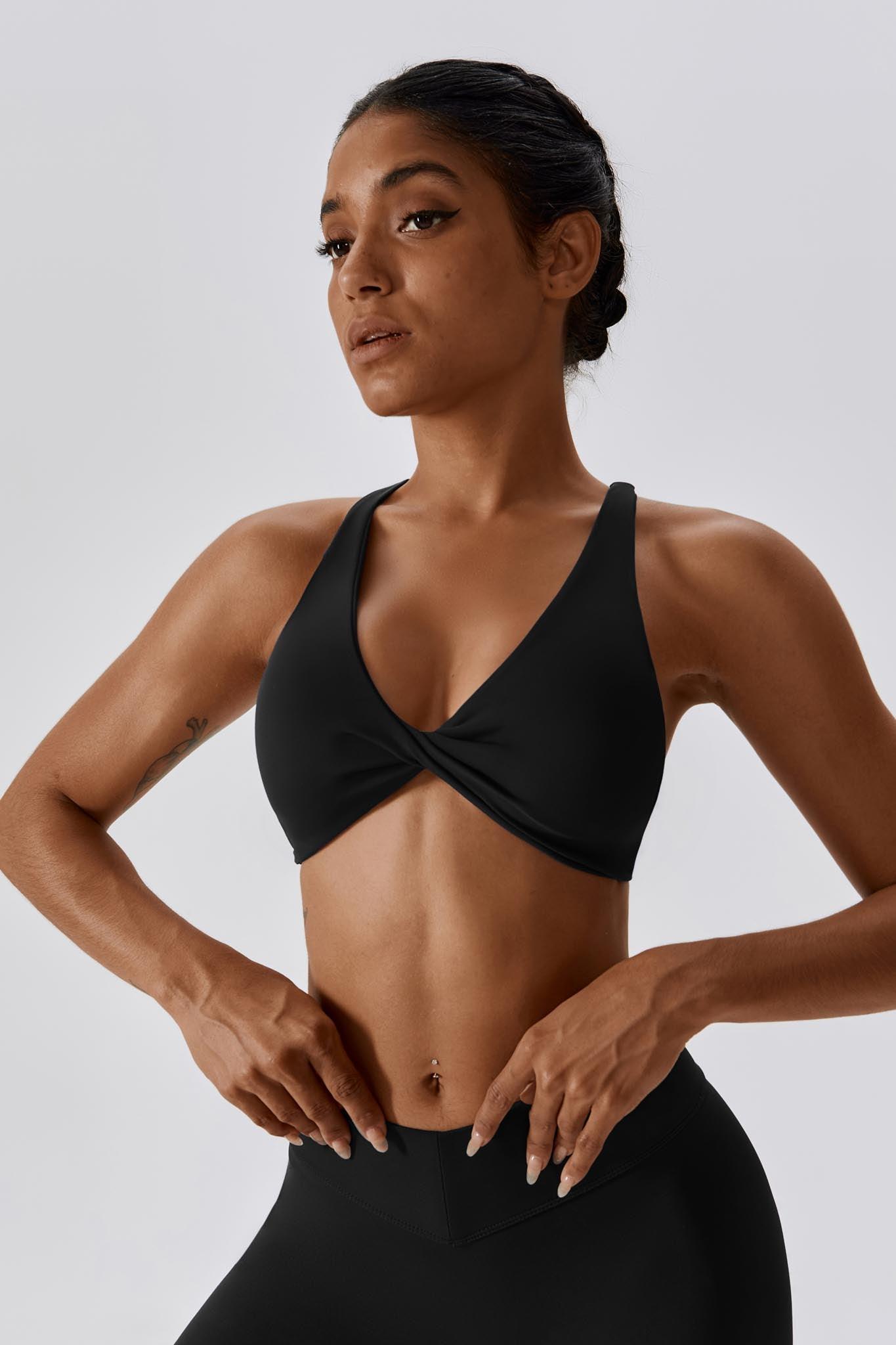 Serenity Strappy Sports Bra - Black - BOTA Official