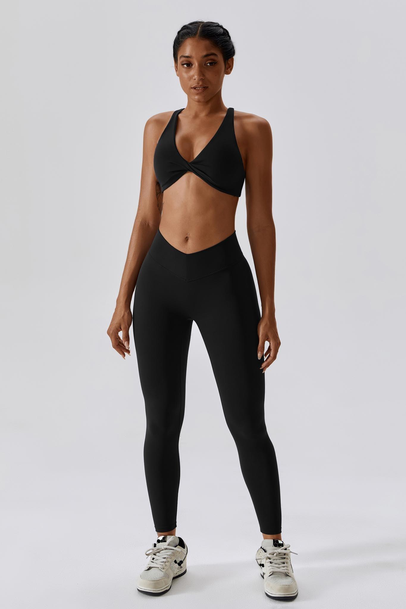 Serenity Strappy Sports Bra - Black - BOTA Official