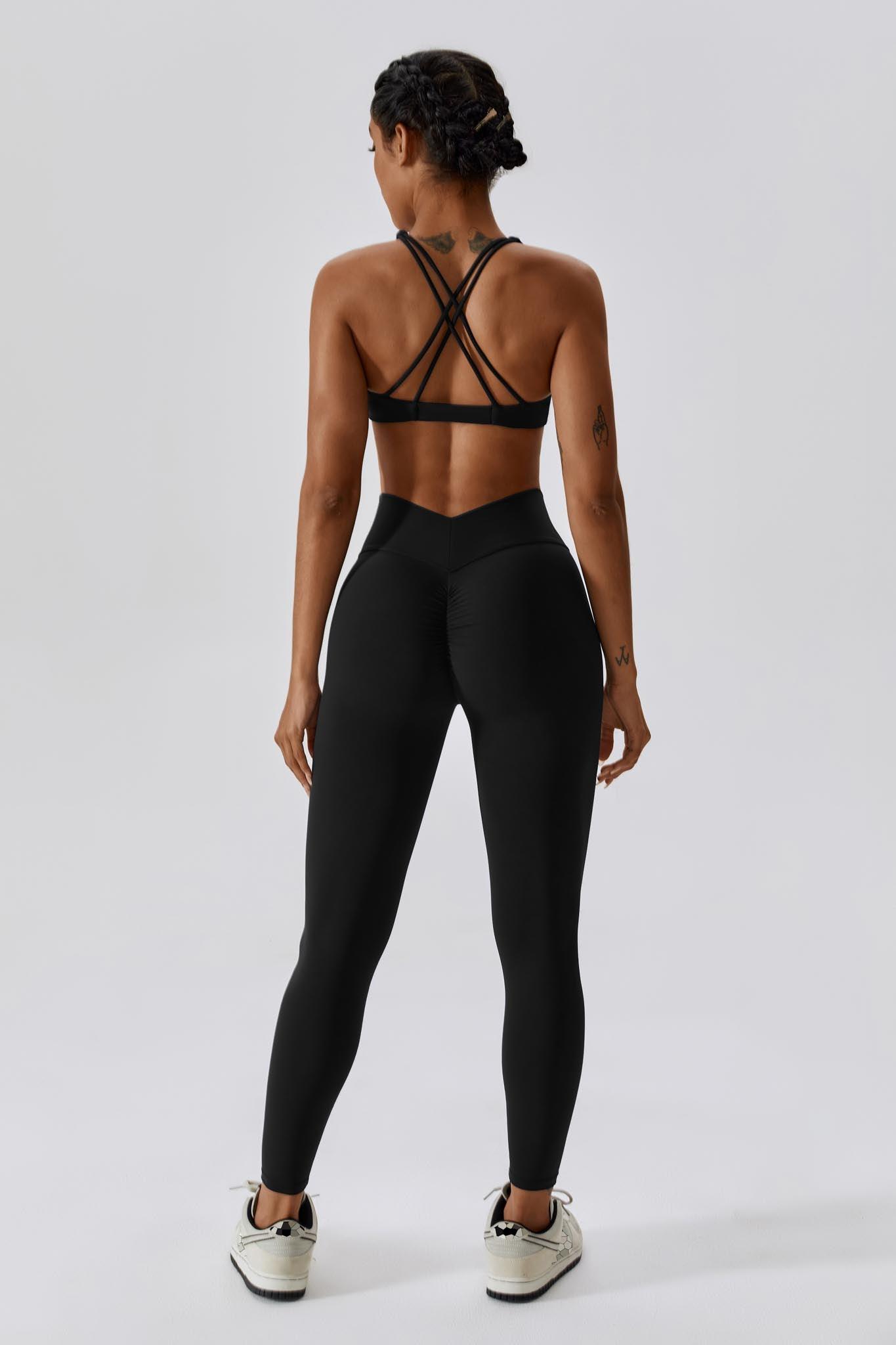 Serenity Strappy Sports Bra - Black - BOTA Official