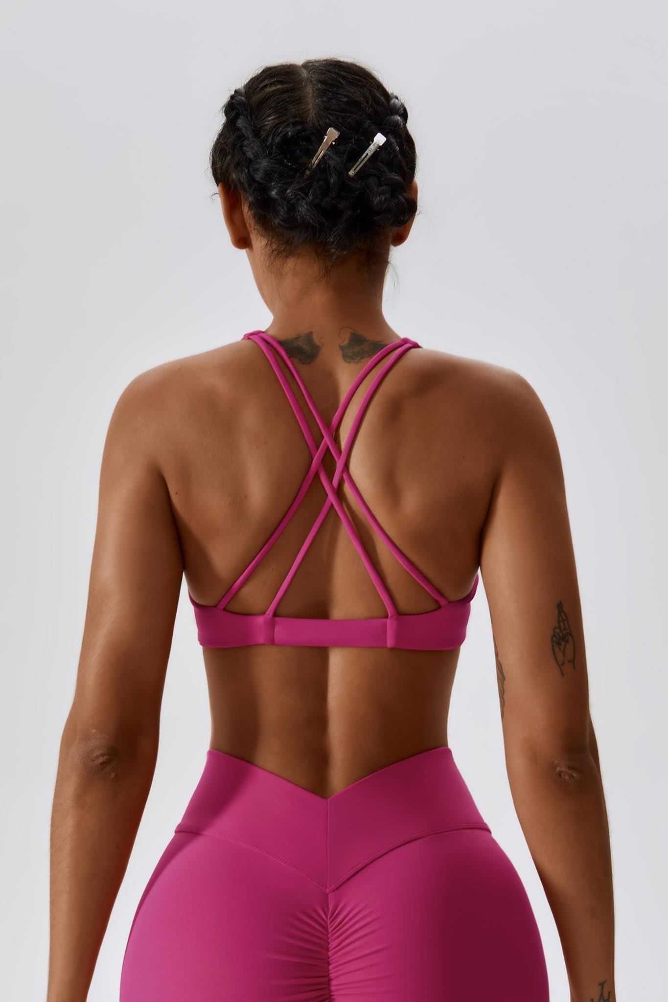 Serenity Strappy Sports Bra - Magenta - BOTA Official