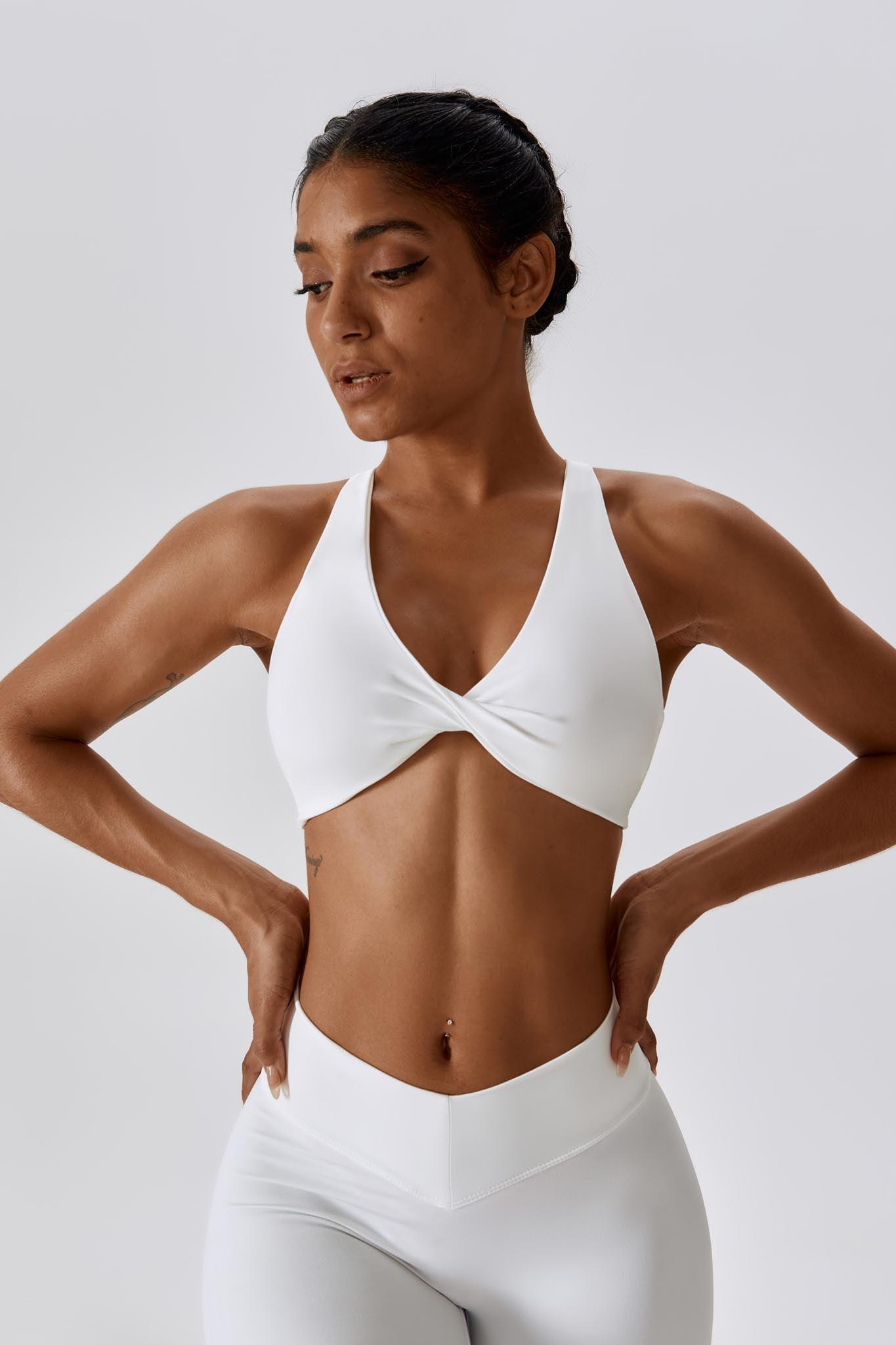 Serenity Strappy Sports Bra - White - BOTA Official