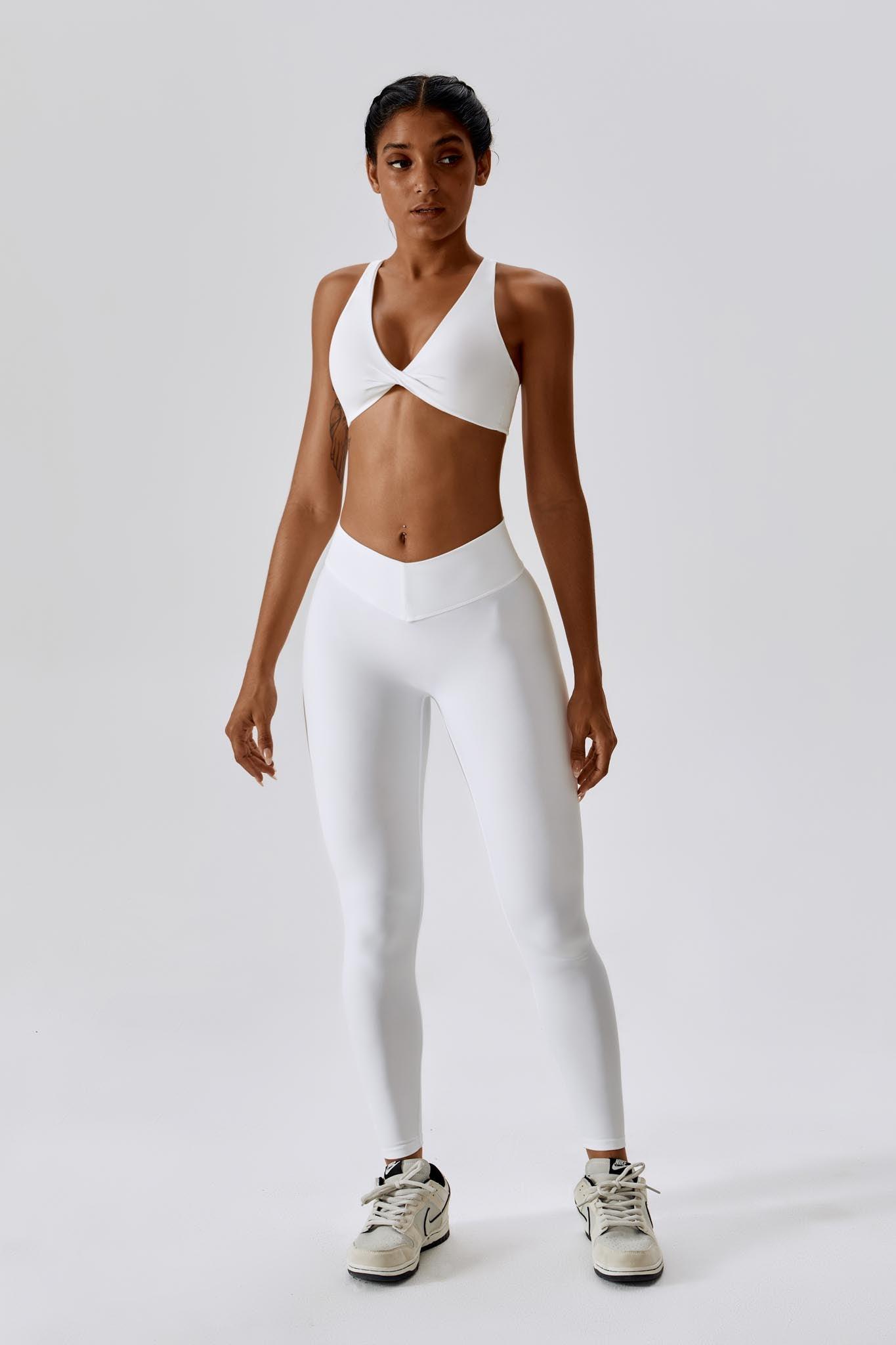 Serenity Strappy Sports Bra - White - BOTA Official