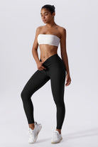 Flattering V Shaped Black Leggings with Squat Proof Fabric By BOTA Official