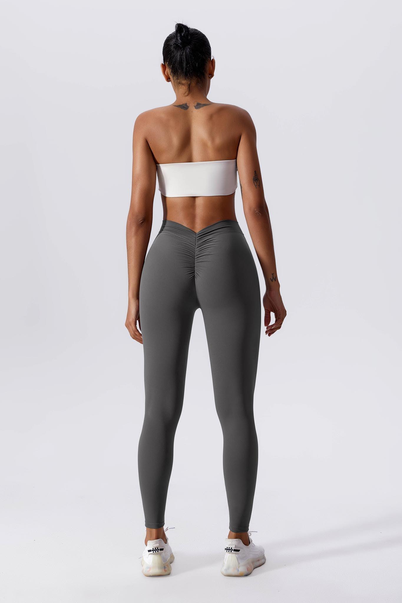 Breathable Charcoal Leggings with Scrunch Back By BOTA Official