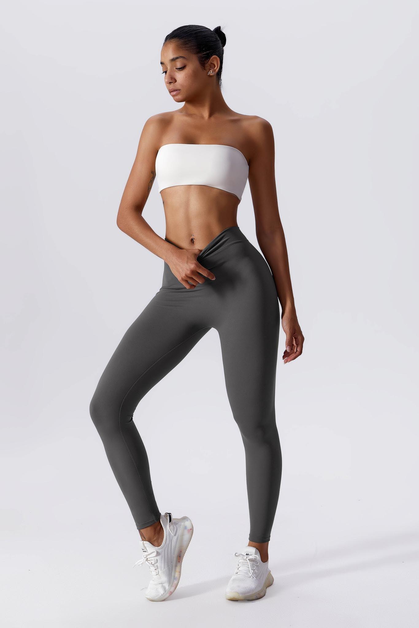 Breathable Charcoal Leggings with Scrunch Back By BOTA Official