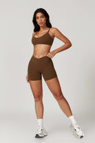 Stretchy Brown Shorts with Comfy and Moisture Wicking Fabric By BOTA Official