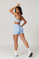 Stretchy Ice Blue Shorts with Comfy and Breathable Spandex By BOTA Official