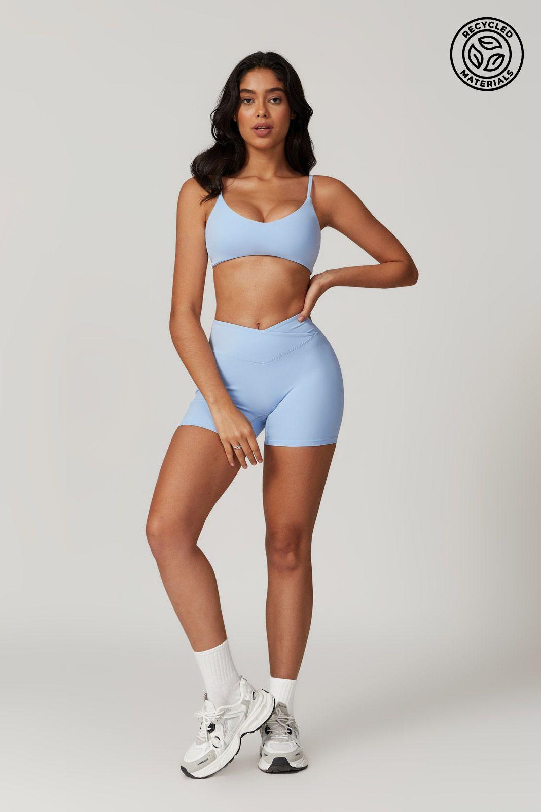 Zoe Sports Bra & Shorts Set - Ice Blue - BOTA Official